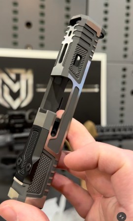 2 Tone Cerakoted Chimera Slide, Typhon Ported Barrel and Angry Bear Arms Sight