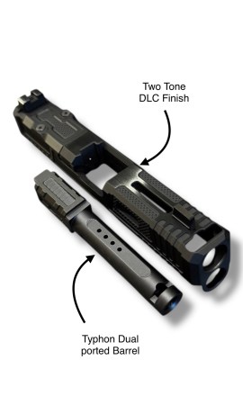 Chimera 2 Tone DLC/PVD Slide and Barrel and Angry Bear Arms JRO Sight Combo